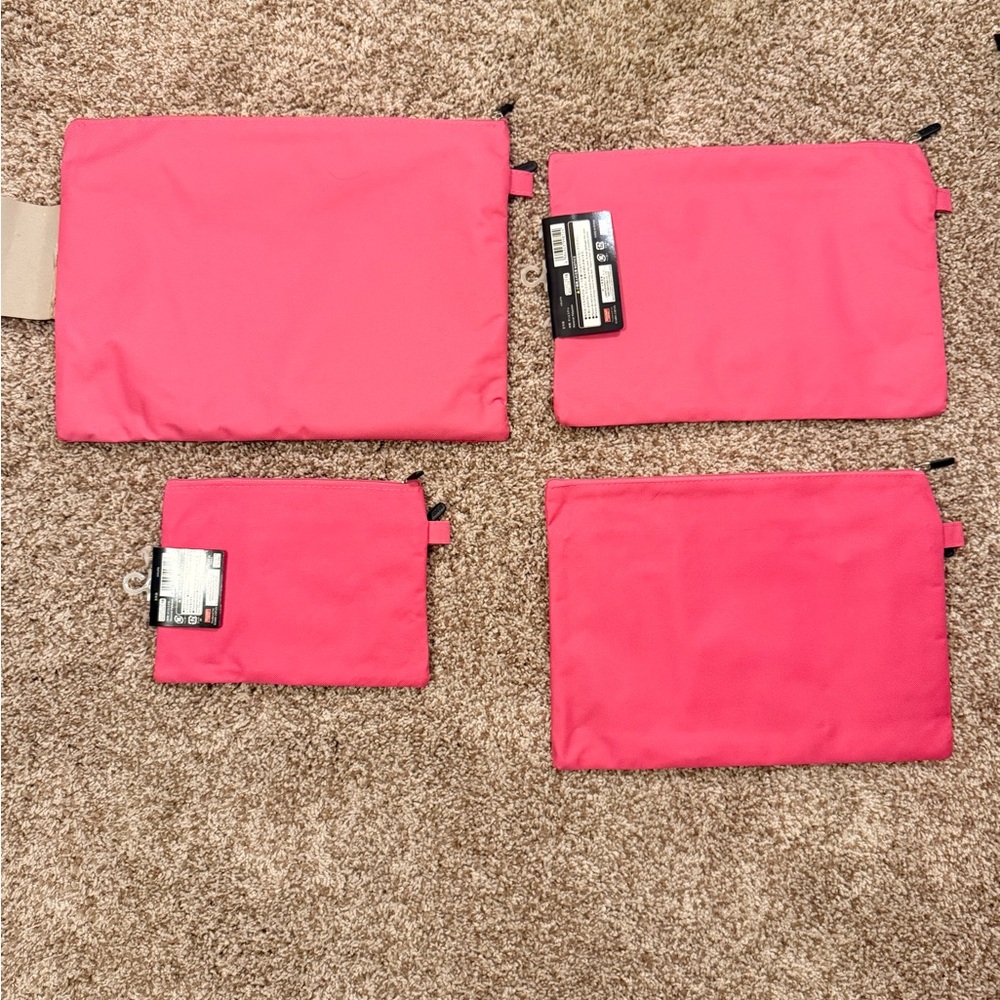 Studieux Mesh Case. 4 cases. Various sizes. Pink. Travel. Electronics. Makeup. - Picture 5 of 8